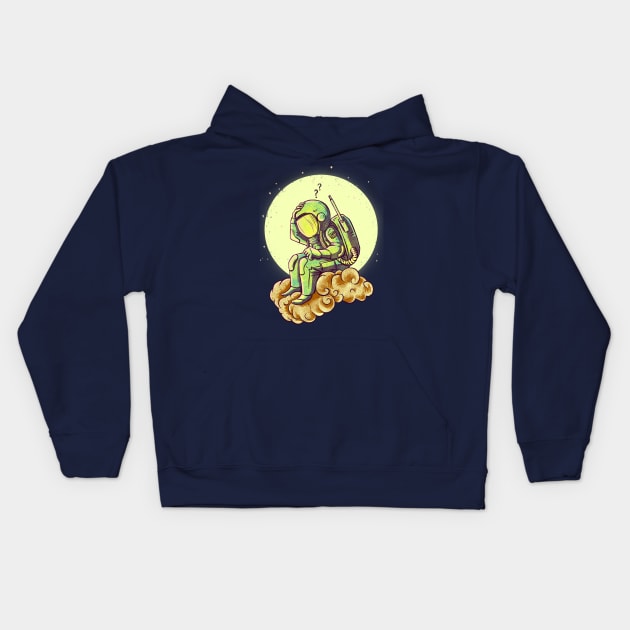 Astronaut - Why in the cloud + Kids Hoodie by barmalisiRTB